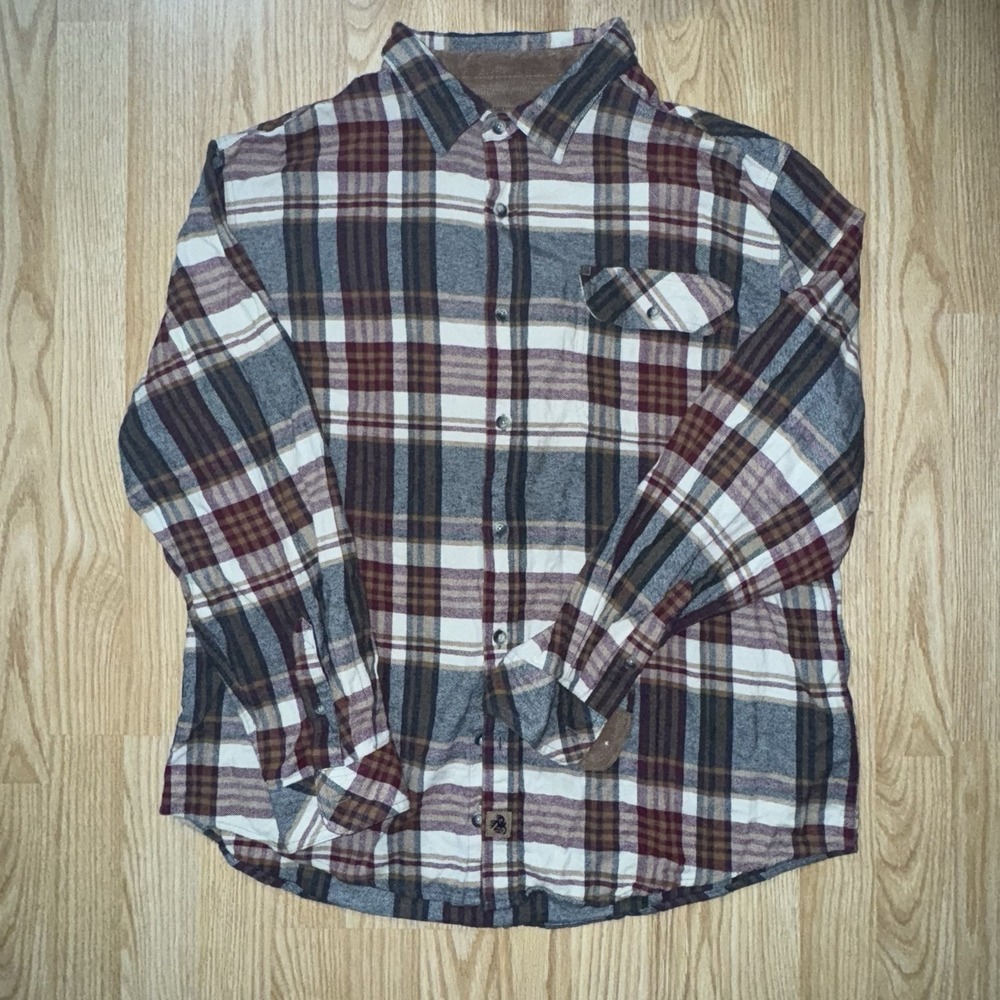 Legendary Whitetails Flannel Shirt Mens XL  Plaid Buck Camp Hunting